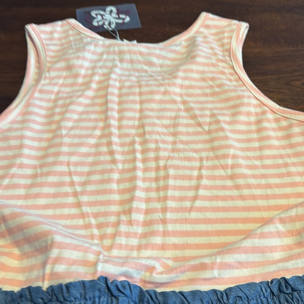 Matilda Jane Hello Lovely Chic and Chambray Twirl Dress Tween 435 Size 14 NEw - Picture 7 of 8